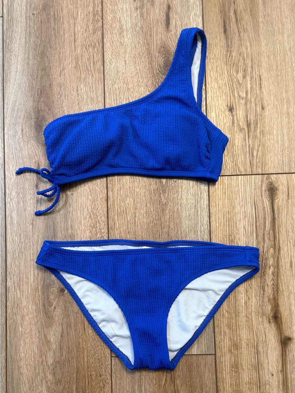 Royal Blue One-Shoulder Bikini Set